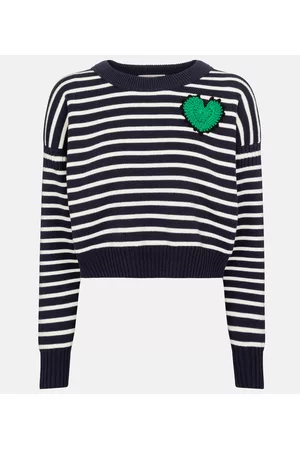 Alexander McQueen Women Blouses - Striped wool-blend sweater