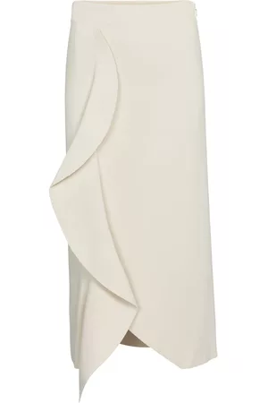 Alexander McQueen Women Midi Skirts - Ruffle-trimmed midi skirt