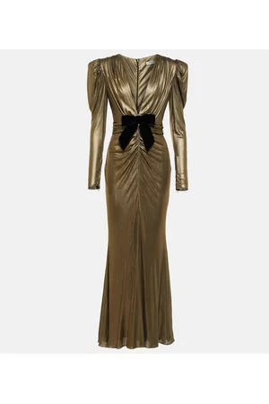 Alessandra Rich Women Evening Dresses & Gowns - Embellished metallic gown