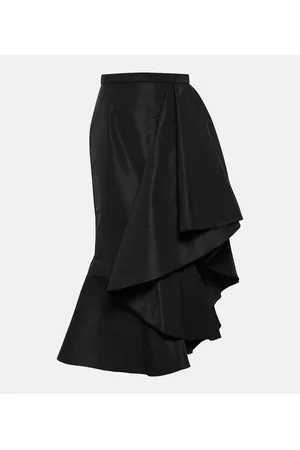 Alexander McQueen Women Midi Skirts - Asymmetric draped midi skirt