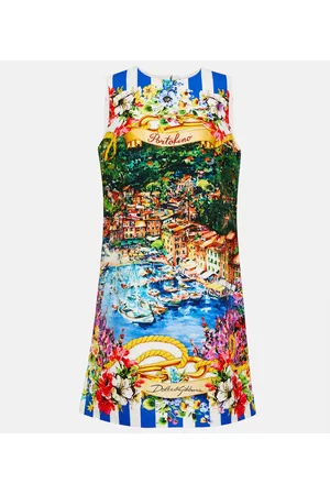 Dolce & Gabbana Women Printed & Patterned Dresses - Portofino printed cotton minidress