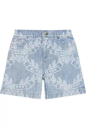 Burberry Kids Shorts - Logo printed cotton shorts