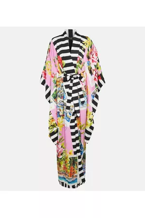 Dolce & Gabbana Women Kimonos - Portofino printed silk-blend kimono
