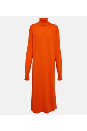 Jil Sander Women Midi Dresses - Cashmere turtleneck midi dress
