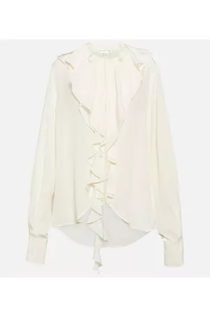 Victoria Beckham Women Blouses - Ruffled silk blouse