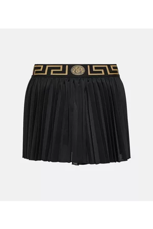 VERSACE Women Formal Pants - Greca pleated miniskirt