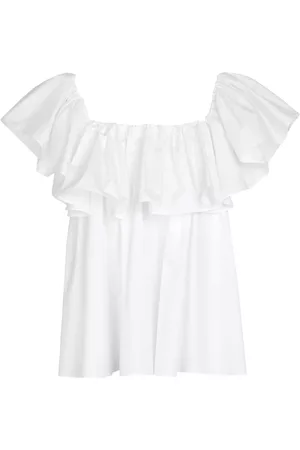 Alexander McQueen Women Blouses - Ruffled cotton blouse