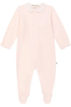 Baby Printed Cotton Jersey Onesie in Beige - Bonpoint