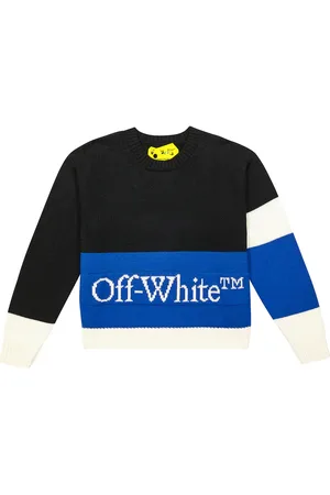 OFF-WHITE Color Block Logo Sweater Black/Yellow Men's - FW20 - US