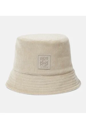 Loewe Fisherman Hat In Canvas And Calfskin in Natural