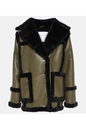 Filpa Faux Shearling Coat Black Multi