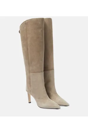 Jimmy Choo Youth II Shearling Lined Suede Boot in Neutral