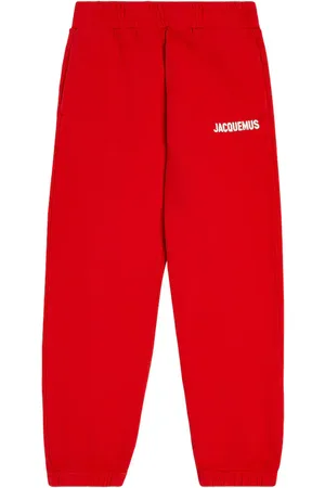 Red Embroidered Sweatpants