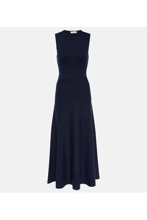 Gabriela Hearst Navy Majano Midi Dress