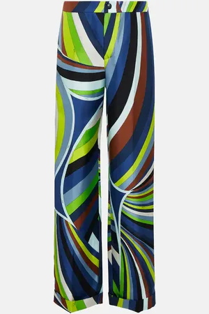 Puccini Iride high-rise silk straight pants