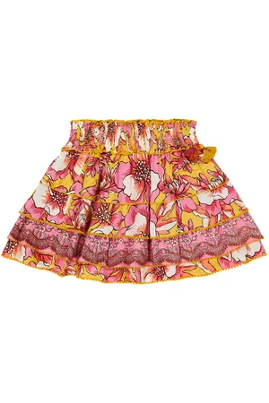 Mi Mi Sol jacquard A-line skirt - Orange