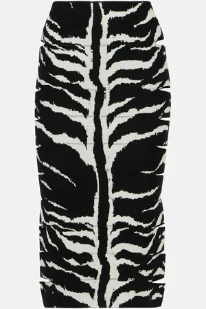 ALAÏA Archetypes zebra-print high-rise straight-leg jeans