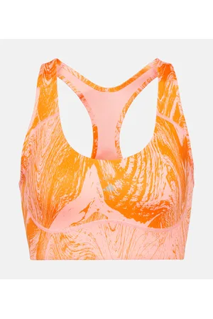 Neon orange Nike sports bra