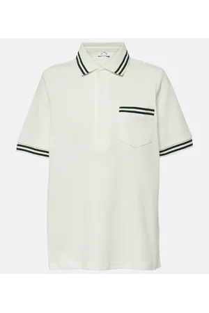 The Upside Hill striped-edge polo shirt - White