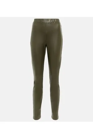 The Petite Eva Ankle Pant in Faux Leather - Curvy Fit