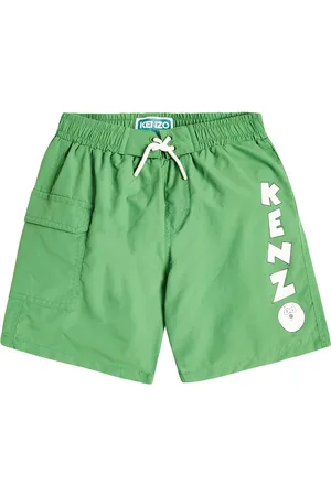 Kenzo Kids stretchy poppy-motif bikini - White