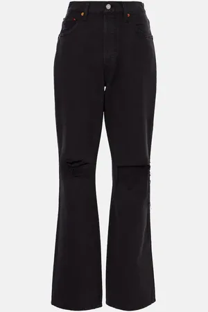 RE/DONE 90s distressed high-rise flared jeans