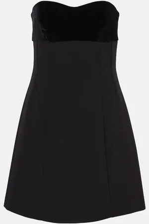 Max Mara Trani strapless cotton minidress