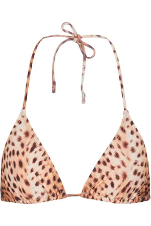 Reina Olga Susan cheetah-print bikini top