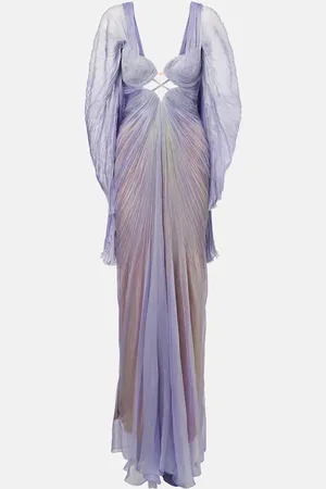 MARIA LUCIA HOHAN Cassandra caped silk gown