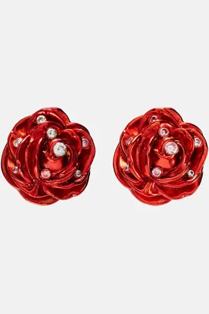 MAGDA BUTRYM Rose crystal-embellished earrings