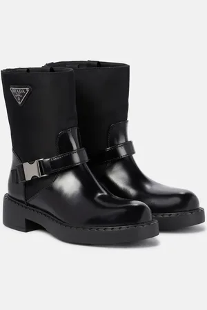 Prada Re-Nylon and leather ankle boots
