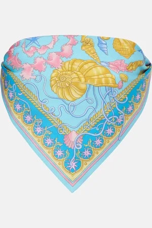 VERSACE Underwater Barocco twill bandeau top