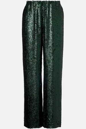 DRIES VAN NOTEN Sequined straight pants