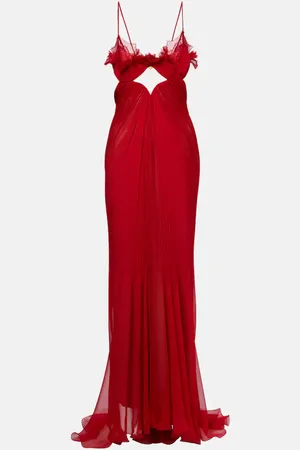 MARIA LUCIA HOHAN Ariadne ruffled open-back gown