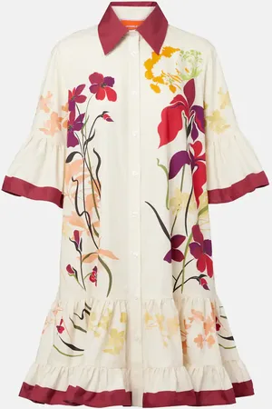 La DoubleJ Choux floral cotton poplin shirt dress