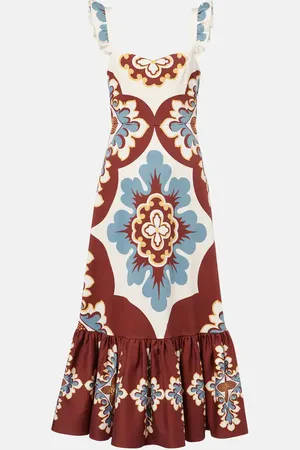 La DoubleJ Gingerbread cotton-blend midi dress