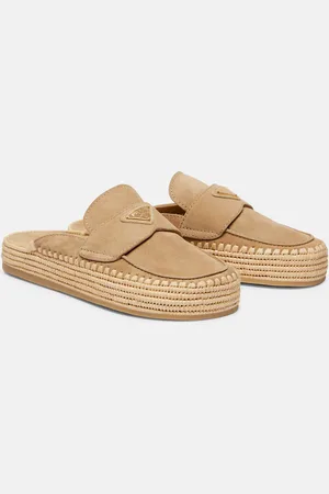 Prada Suede espadrille mules