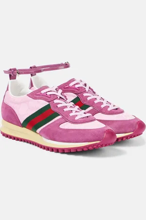 Gucci Nora Web Stripe suede sneakers