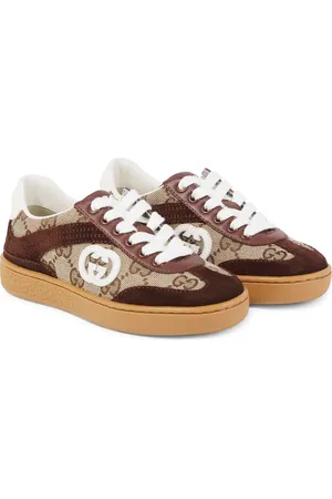Gucci Interlocking G suede-trimmed sneakers