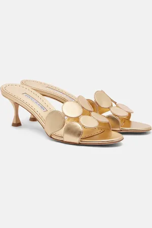 Manolo Blahnik Haribalmu 50 leather mules
