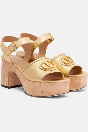 VALENTINO GARAVANI VLogo leather platform sandals