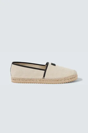 Dolce & Gabbana DG Leather-trimmed espadrille sandals