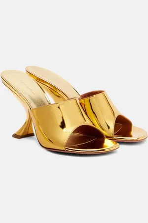 Amina Muaddi Taylor 90 leather mules