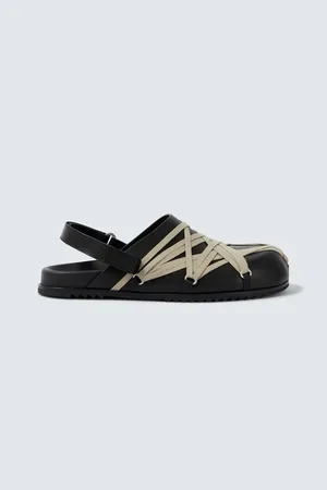 Rick Owens Megalace Mule leather clogs