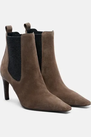 Brunello Cucinelli Chelsea Monili suede ankle boots