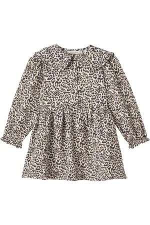 The New Society Nelia leopard-print cotton gauze dress