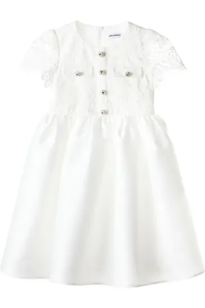 Self-Portrait Embellished lace taffeta dress