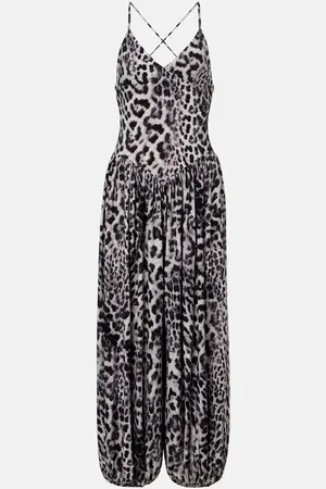 Norma Kamali Kenny leopard-print jumpsuit