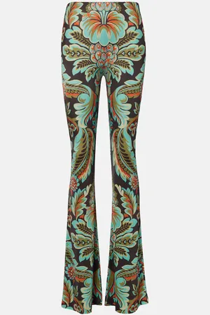 Etro Printed crÃªpe jersey flared pants
