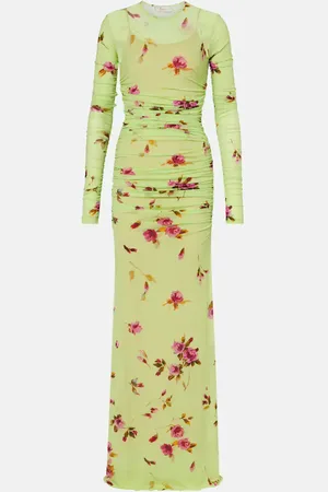 BLUMARINE Floral jersey maxi dress